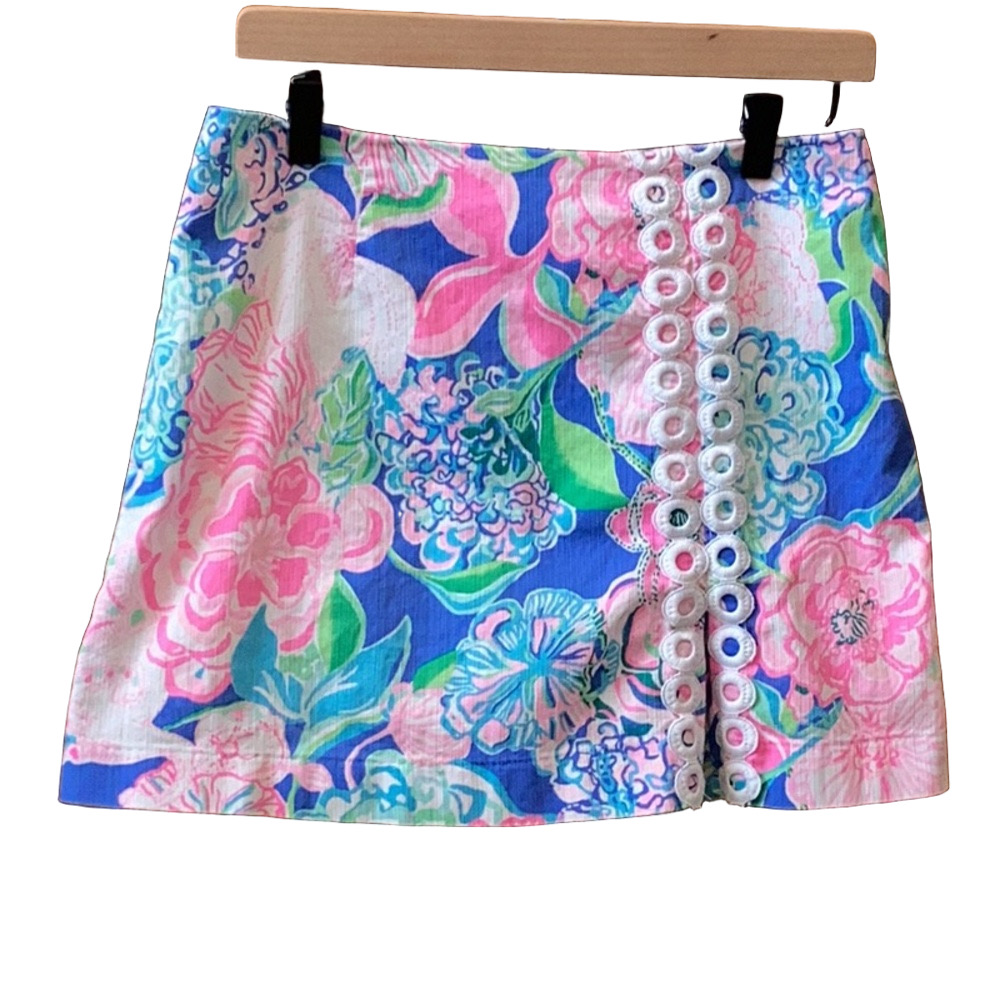 Lilly Pulitzer tawney skort, “peony for your thoughts”